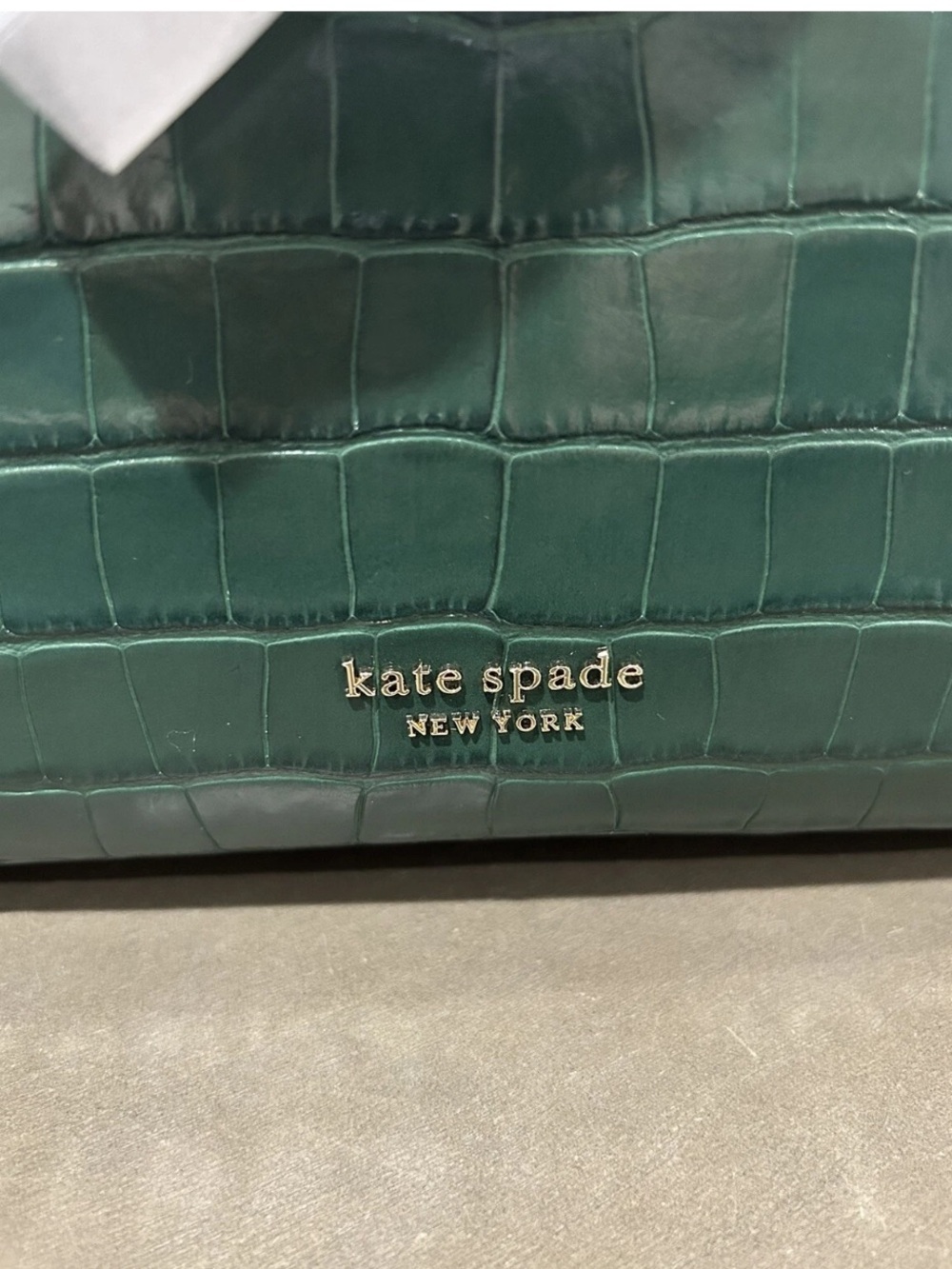 kate spade Knot-Croc-Embossed Leather Satchel with Tassel - Picture 5 of 14